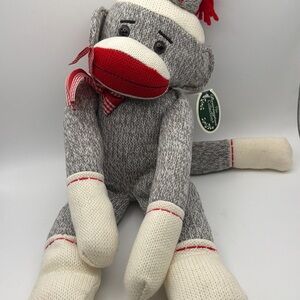 Classic Sock Monkey Stuffed Animal Toy